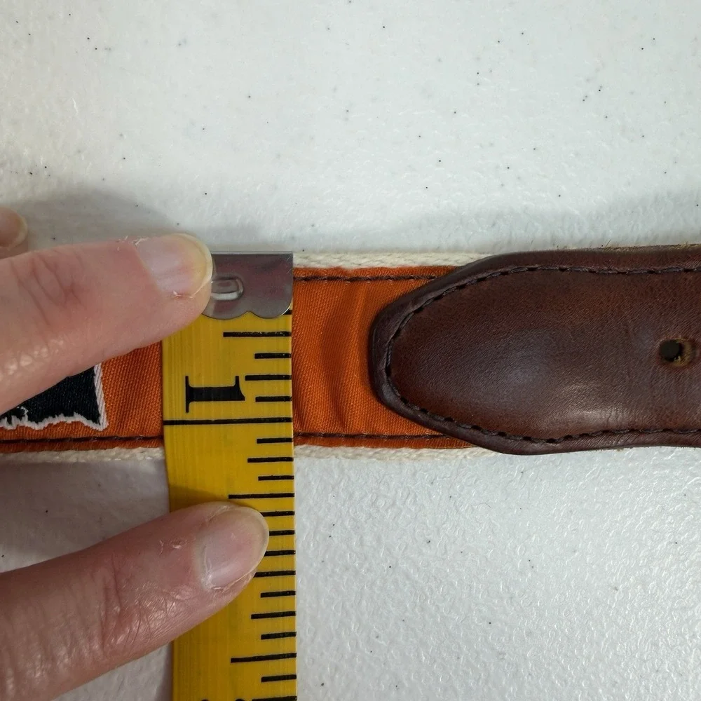 State Traditions Size 38 Belt OSU Oklahoma‎ State Orange Solid Brass Buckle USA